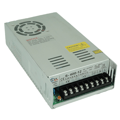 Metallic case power supply 12 V 33 A / 400 W - Click Image to Close