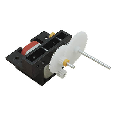 DC electric motor with gearbox