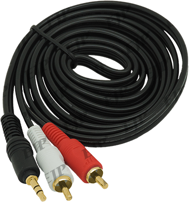 Cable 3.5mm stereo a 2 RCA macho de 1.8 m