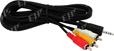 3.5mm x4 pole to 3 RCA cable. - Click Image to Close
