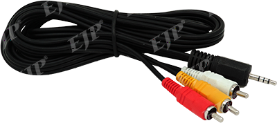 Cable 3.5mm x4 polos a triple RCA