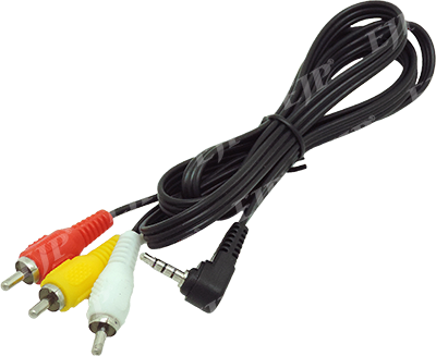 Cable 3.5mm x4 poles to 3 RCA of 1 m