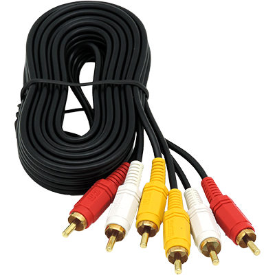 Cable 3 RCA macho a 3 RCA macho de 3 metros - Haga click en la imagen para cerrar