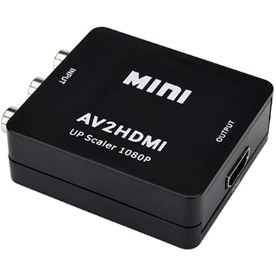 Convertidor de AV In a HDMI Out / AV2-HDMI Color Metal Negro