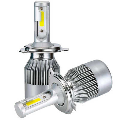 Fan cooled LED car headlight bulbs