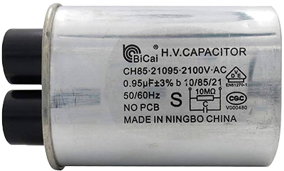Capacitor for microwave oven