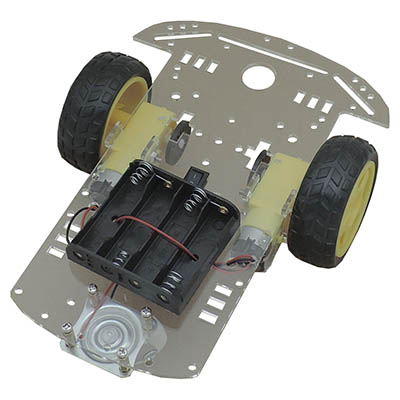 Car chassis with 2 wheels