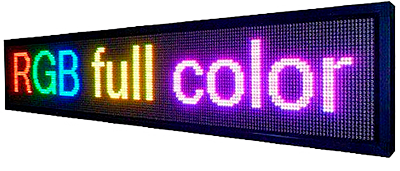Programmable LED illuminated sign