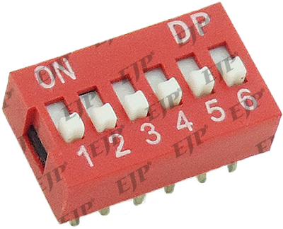 Six positions DIP switch