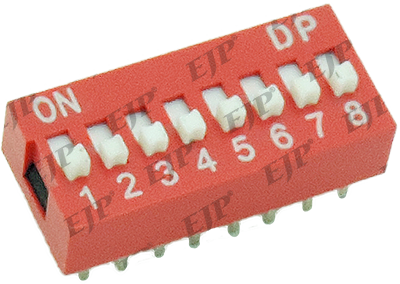 Eight position DIP switch