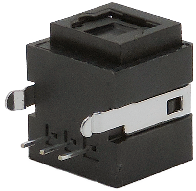 Toslink optical receiver jack for surface mounting