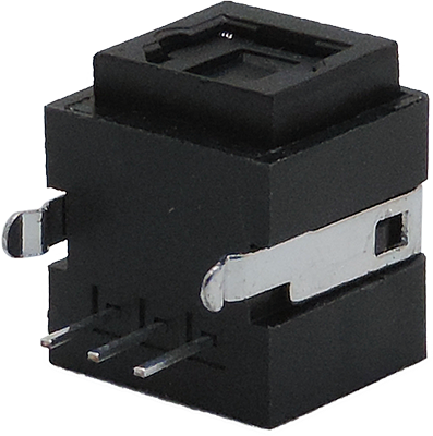 Toslink optical emitter jack for surface mounting