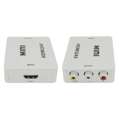 Convertidor de Hdmi in a AV Out / HDMI-2AV Color Blanco
