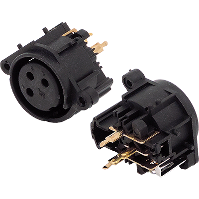 Conector XLR de 3 pines para chasis