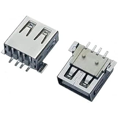 USB-A female connector for surface mounting