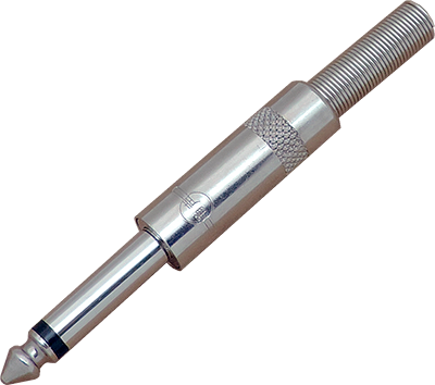 6.35 mm (1/4") mono male metal connector
