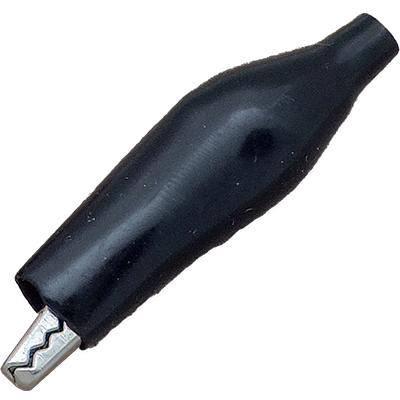 Plastic insulated testing alligator clip black
