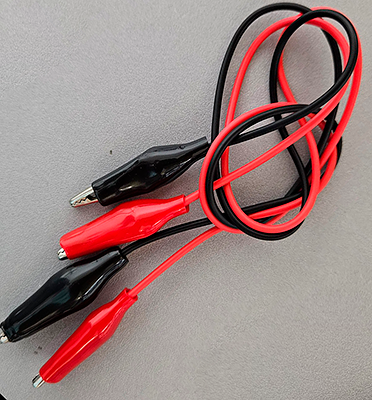 Alligator clip cables with insulator - Click Image to Close
