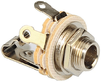 TRS (1/4") monaural female connector with switch