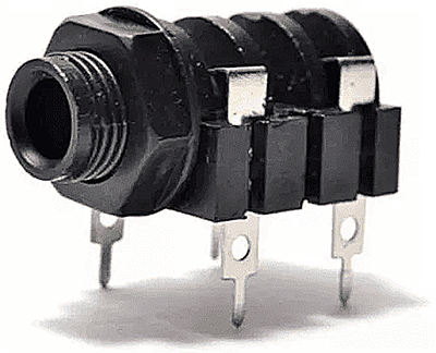 TRS (1/4") monaural female connector for surface mounting