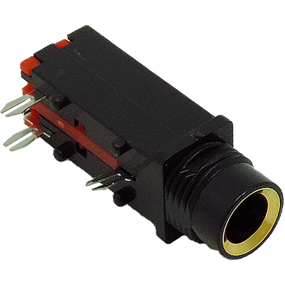 Conector hembra TRS monoaural para montaje de superficie
