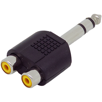 Conector RCA hembra x 2 a TRS macho estéreo