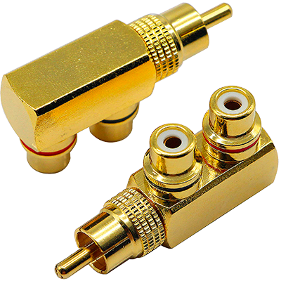 Couple RCA male to 2 x RCA female