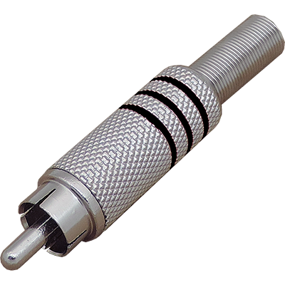 RCA male metallic connector black