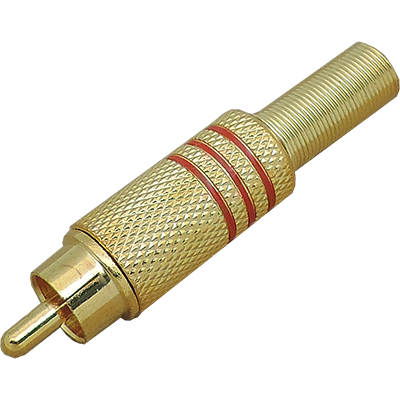 RCA female metallic connector red