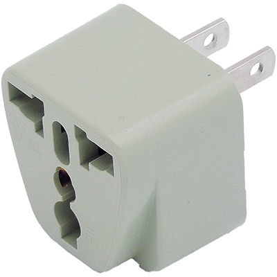 2-pin universal to USA plug adapter