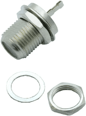 Female bulkhead F coaxial connector
