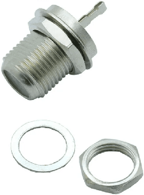 Conector coaxial F hembra de mamparo