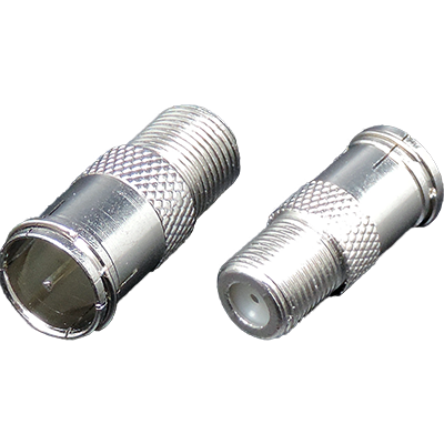 F threaded female to F smooth male connector