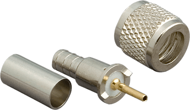 Mini-UHF crimp-on male connector type RG58/U