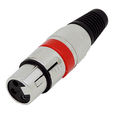 XLR female connector with 3 pins