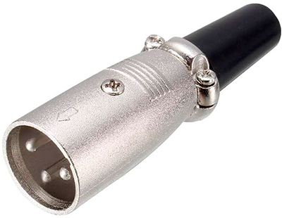 Conector XLR macho para micrófonos