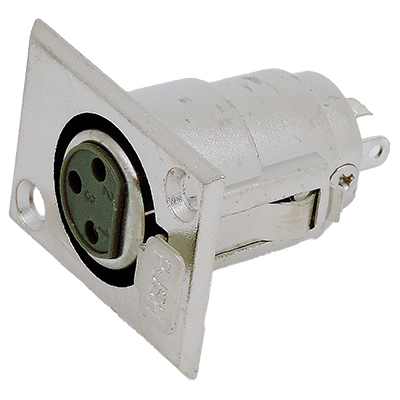 Chassis mounted XLR female 3 pin connector