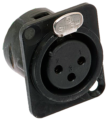 Chassis mount XLR 3 pin connector