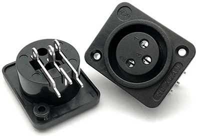 XLR 3-pin female panel mount socket