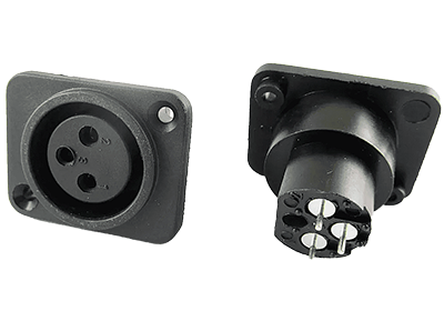 XLR 3-pin male panel mount socket