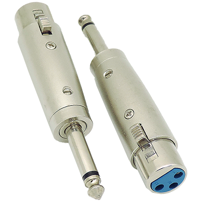 Conector TRS mono macho XLR mono hembra