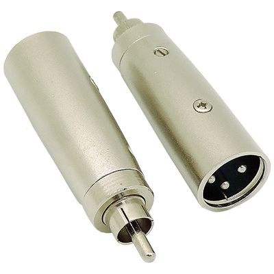 RCA male to XLR male connector