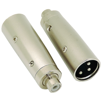 RCA female to XLR male connector