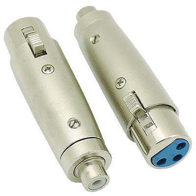 RCA female to XLR female connector