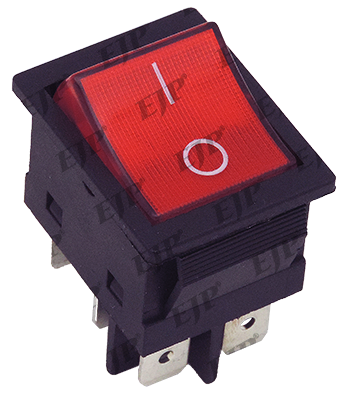 Two position toggle switch with LED