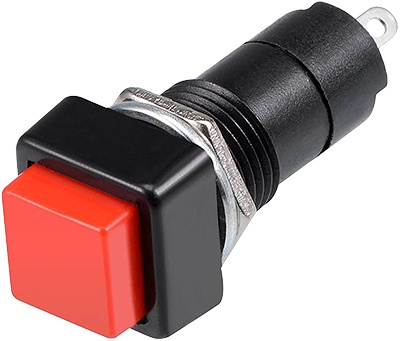 Two positions push button switch for panel mount