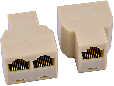 T connector for RJ11 cables