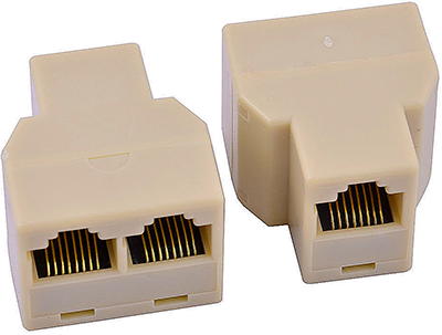 Conector divisor RJ45 de 8 pines 1 hembra a 2 hembra