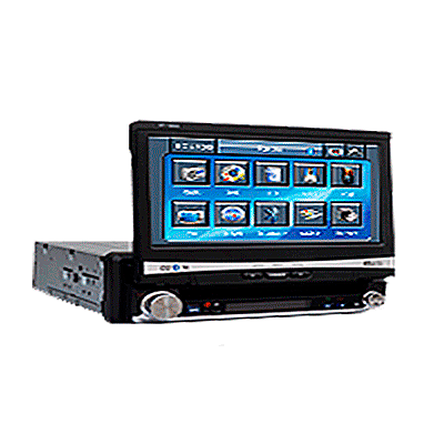 7" DVD player, double DIN format