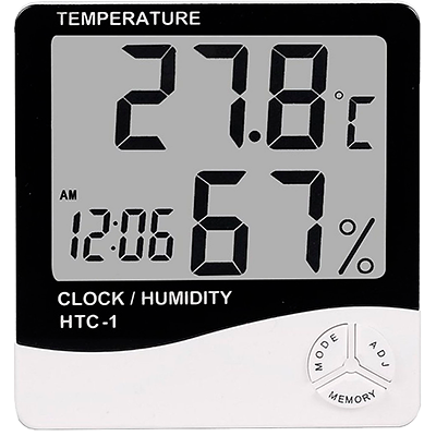 Digital thermometer-hygrometer with clock, alarm and calendar